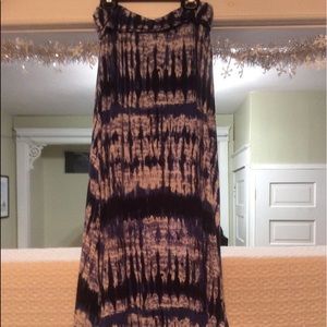 Tie-Dye Pattern Maxi Shirt